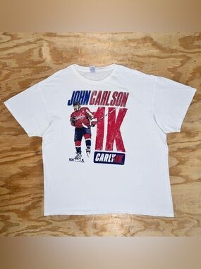 500 Level John Carlson Washington Capitals NHL Hockey Shirt White Size XL